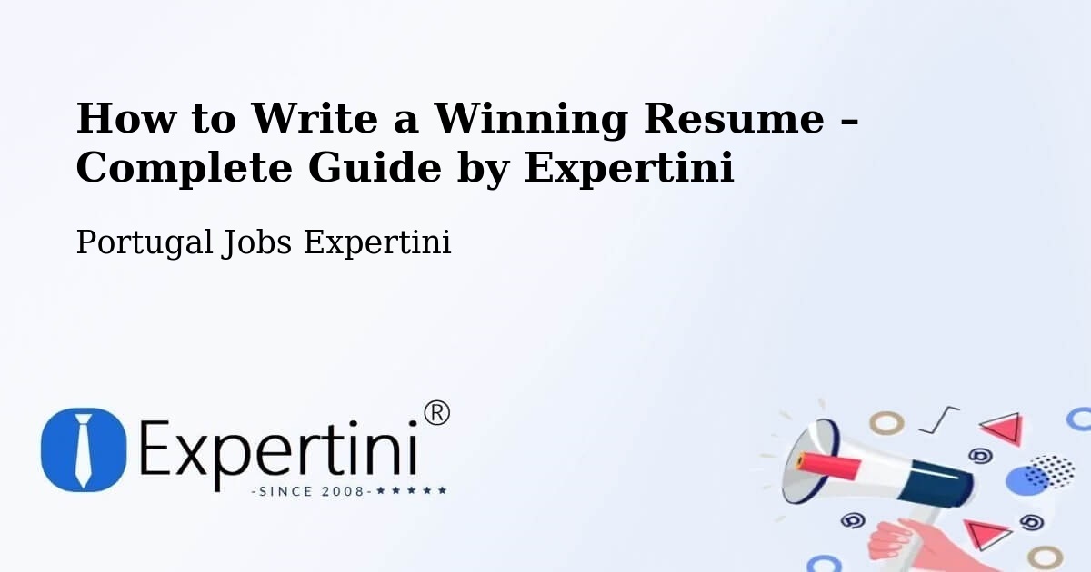 Resume Writing Guide for Job Seekers – Velas - Velas, Portugal Jobs Expertini